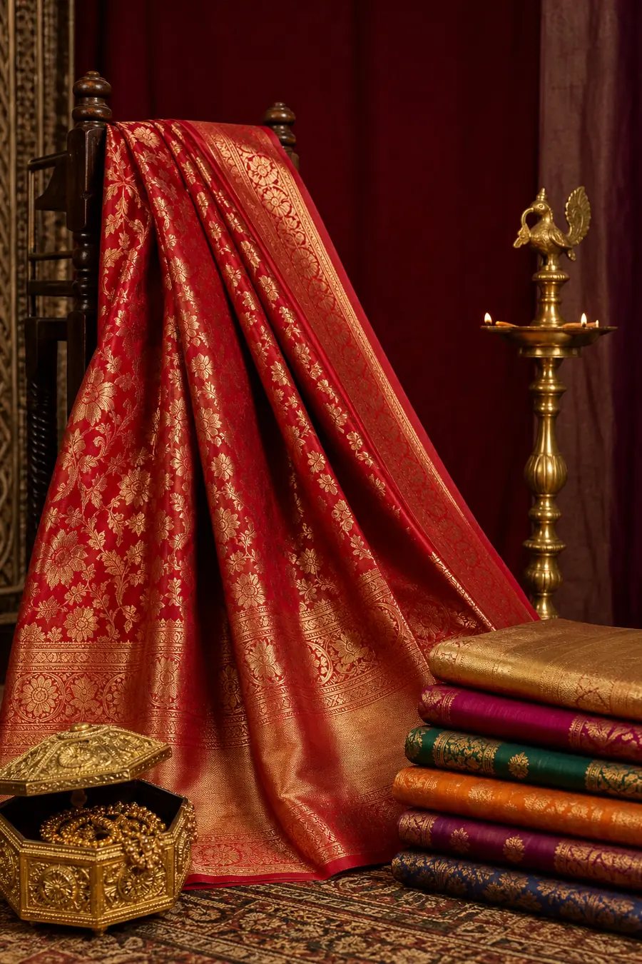 Silk saree catalogue shoot